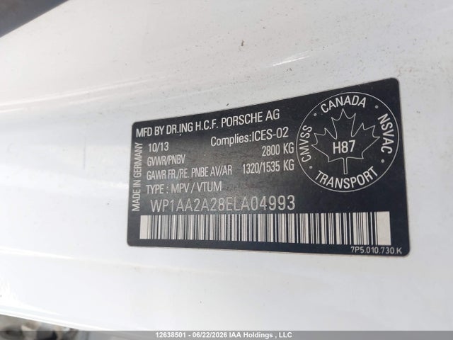 Porsche Cayenne Platinum Edition 2014 WP1AA2A28ELA04993 Image 19