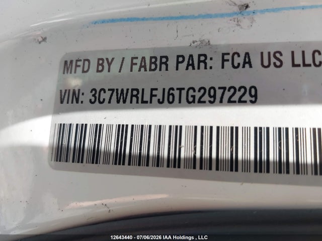 2026 Ram 4500 მანქანა იყიდება აუქციონზე, vin: 3C7WRLFJ6TG297229, აუქციონის ნომერი: 12643440