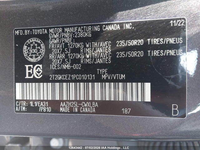 2T2GKCEZ1PC010131 Lexus Nx 350h 350h