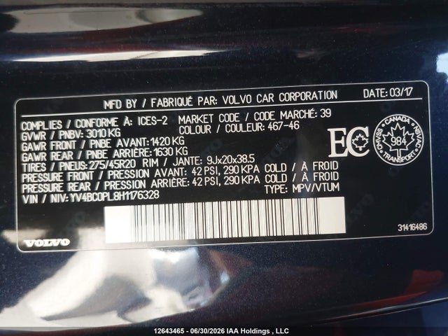 YV4BC0PL8H1176328 Volvo Xc90 Hybrid T8 Phev Inscription