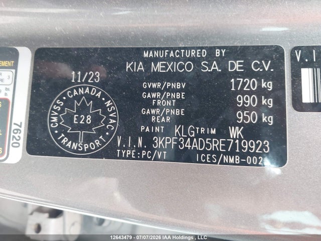 KIA Forte Ex/ex+/ex Premium 2024 3KPF34AD5RE719923 Image 9