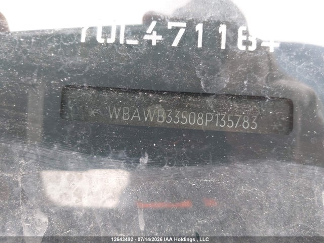12643492 :رقم المزاد ، WBAWB33508P135783 vin ، 2008 Bmw 3 Series مزاد بيع