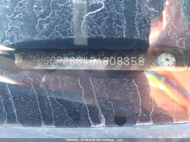 Продажа на аукционе авто 2008 Honda Accord Ex-l, vin: 1HGCP26848A808358, номер лота: 12643553