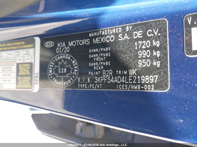 KIA Forte 2020 3KPF54AD4LE219897 Image 9