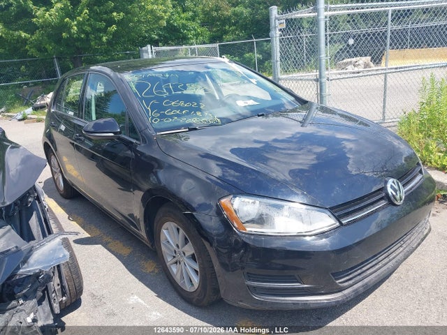 2016 Volkswagen Golf 1.8 Tsi Comfortline/1.8 Tsi Highline/1.8 Tsi Trendline მანქანა იყიდება აუქციონზე, vin: 3VW217AU1GM068022, აუქციონის ნომერი: 12643590