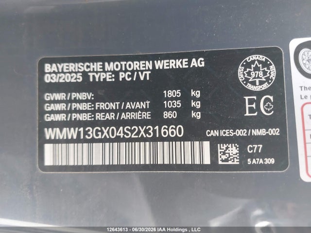 Продаж на аукціоні авто 2025 Mini Convertible Cooper C, vin: WMW13GX04S2X31660, номер лоту: 12643613