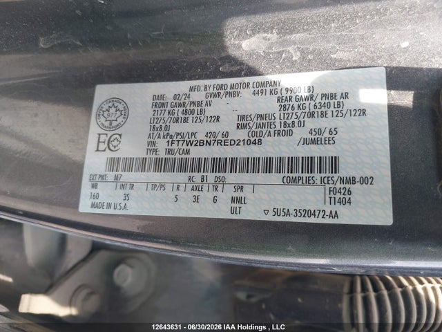 Ford F250 Super Duty 2024 1FT7W2BN7RED21048 Image 18