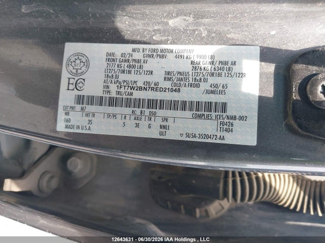 Ford F250 Super Duty 2024 1FT7W2BN7RED21048 Image 9