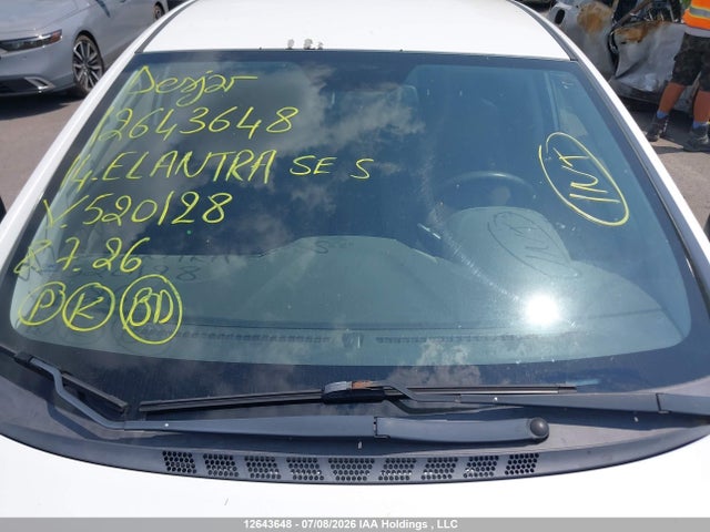2014 Hyundai Elantra Se/sport/limited მანქანა იყიდება აუქციონზე, vin: 5NPDH4AE8EH520128, აუქციონის ნომერი: 12643648
