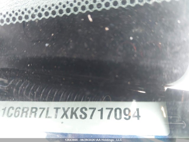 Продажа на аукционе авто 2019 Ram 1500 Classic Slt, vin: 1C6RR7LTXKS717094, номер лота: 12643665