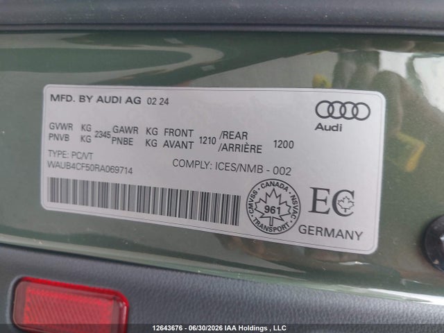 WAUB4CF50RA069714 Audi S5 Prestige
