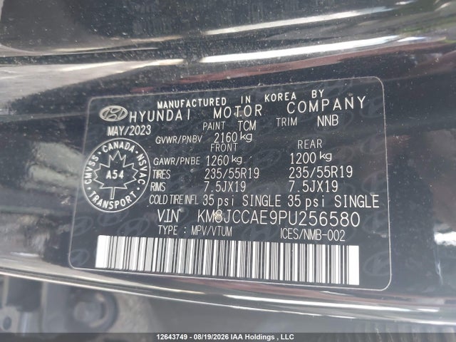 KM8JCCAE9PU256580 Hyundai Tucson N Line Awd
