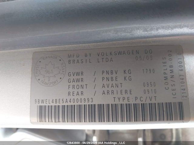 Продаж на аукціоні авто 2010 Volkswagen City Golf, vin: 9BWEL4BE5A4000993, номер лоту: 12643800
