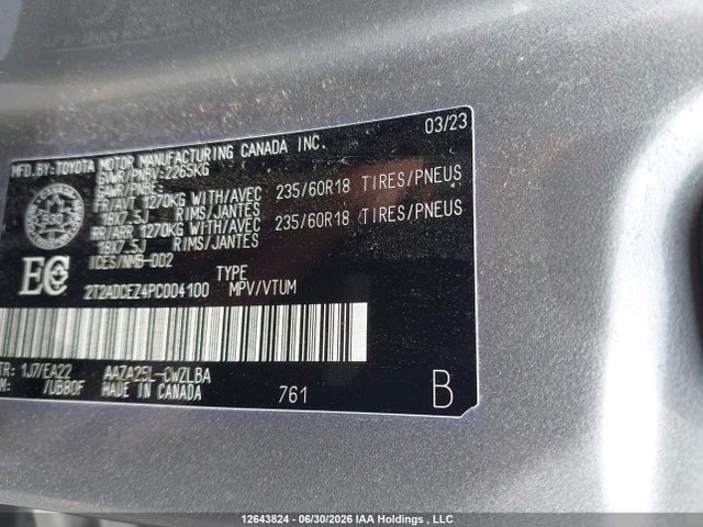 2023 Lexus Nx 250 მანქანა იყიდება აუქციონზე, vin: 2T2ADCEZ4PC004100, აუქციონის ნომერი: 12643824