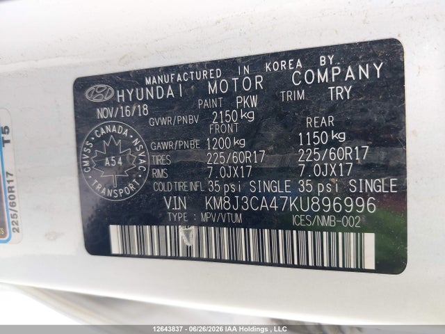 Hyundai Tucson Preferred 2019 KM8J3CA47KU896996 Image 21