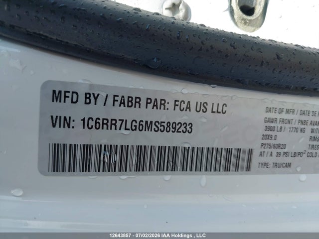 RAM 1500 Classic Slt 2021 1C6RR7LG6MS589233 Image 18
