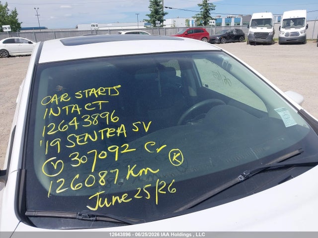 Продажа на аукционе авто 2019 Nissan Sentra S/sv/sr/sl, vin: 3N1AB7APXKY307092, номер лота: 12643896