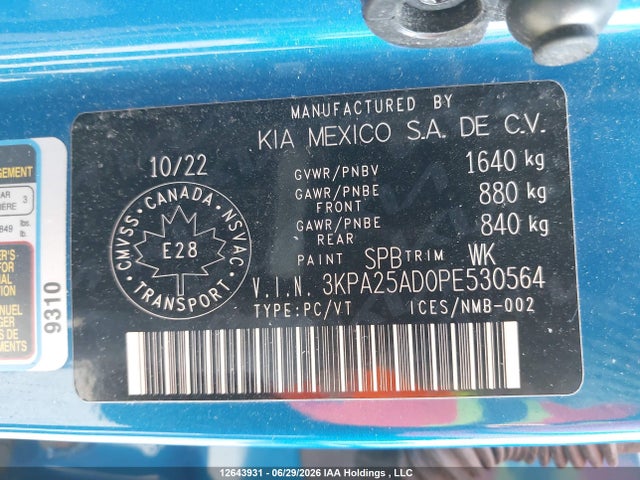 KIA RIO S 2023 3KPA25AD0PE530564 Image 9