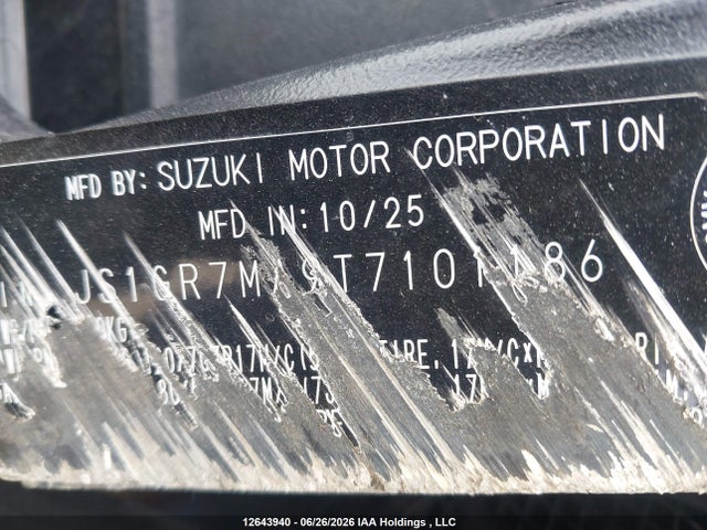 12643940 :رقم المزاد ، JS1GR7MA9T7101186 vin ، 2026 Suzuki Gsx-r750 مزاد بيع