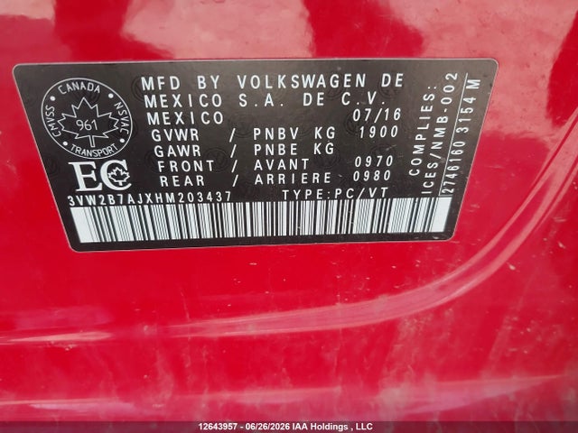 Volkswagen JETTA S 2017 3VW2B7AJXHM203437 Image 19