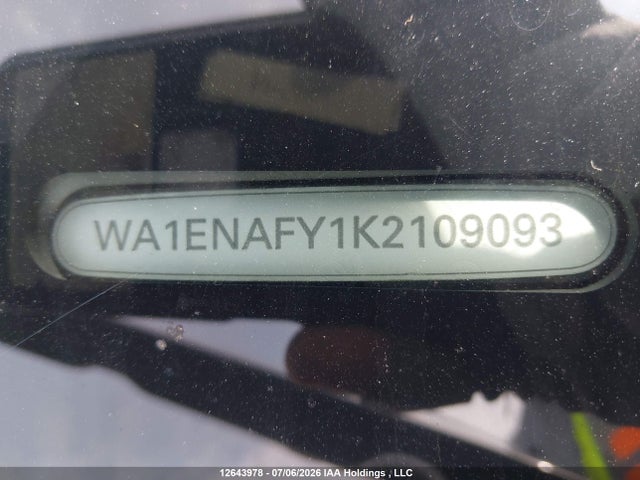 12643978 :رقم المزاد ، WA1ENAFY1K2109093 vin ، 2019 Audi Q5 Progressiv S-line مزاد بيع