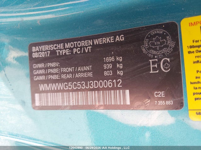 Mini Convertible Cooper 2018 WMWWG5C53J3D00612 Image 18