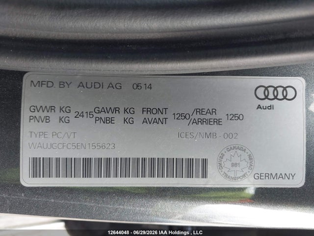 WAUJGCFC5EN155623 Audi A6 3.0 Technik