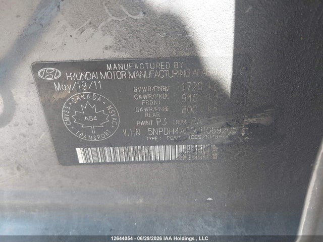 Aukcja sprzedaży 2012 Hyundai Elantra Gl, vin: 5NPDH4AE5CH069205, numer aukcji: 12644054