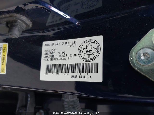 19UUB3F50FA801712 Acura TLX TECH
