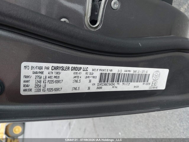12644131 :رقم المزاد ، 3C4PDCAB0DT642943 vin ، 2013 Dodge Journey Se مزاد بيع