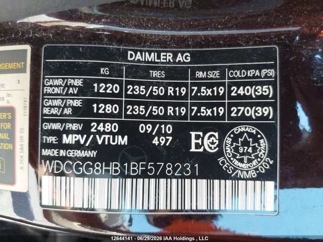 2011 Mercedes-benz Glk 350 4matic მანქანა იყიდება აუქციონზე, vin: WDCGG8HB1BF578231, აუქციონის ნომერი: 12644141