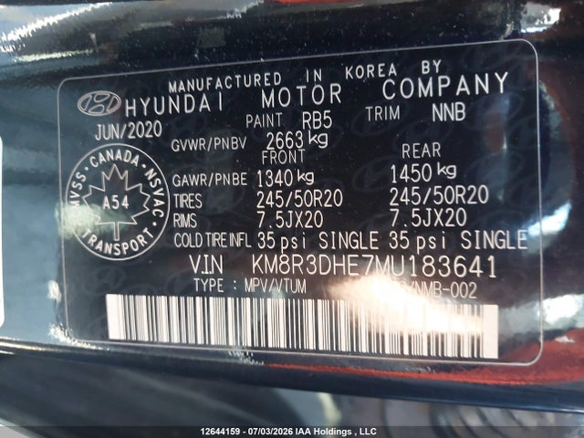 Продаж на аукціоні авто 2021 Hyundai Palisade Luxury 8-passenger Seating, vin: KM8R3DHE7MU183641, номер лоту: 12644159