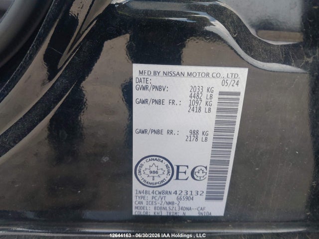 Nissan ALTIMA SR 2024 1N4BL4CW8RN423132 Image 9