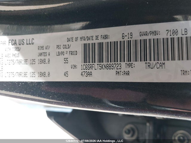 Dodge RAM 1500 2019 1C6SRFLT5KN889723 Image 9