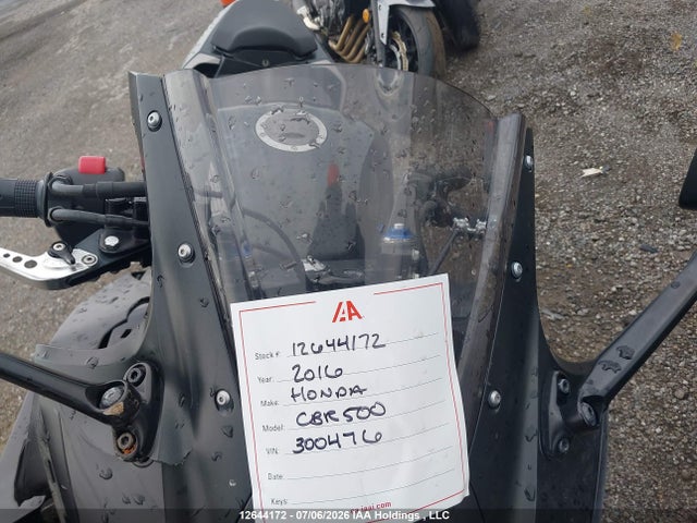 2016 Honda Cbr500 Ra-abs მანქანა იყიდება აუქციონზე, vin: MLHPC4429G5300476, აუქციონის ნომერი: 12644172