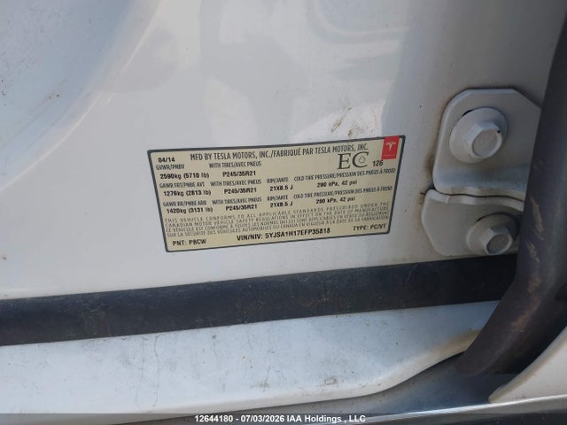 Aukcja sprzedaży 2014 Tesla Model S, vin: 5YJSA1H17EFP35818, numer aukcji: 12644180