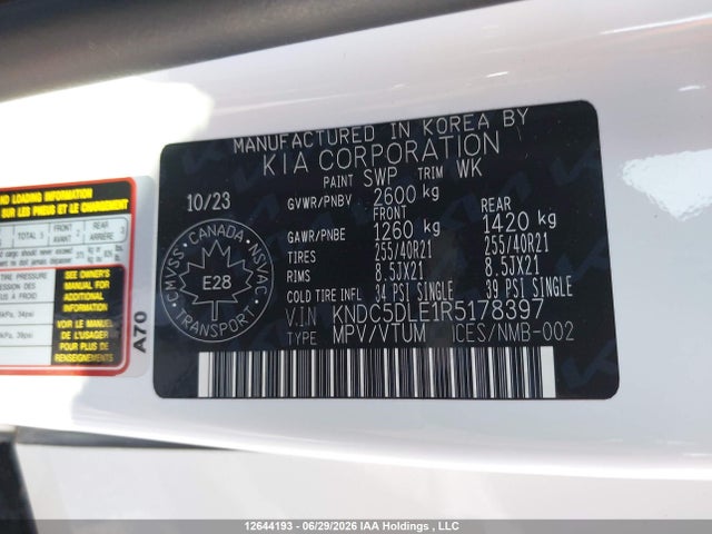 KIA Ev6 Gt 2024 KNDC5DLE1R5178397 Image 9