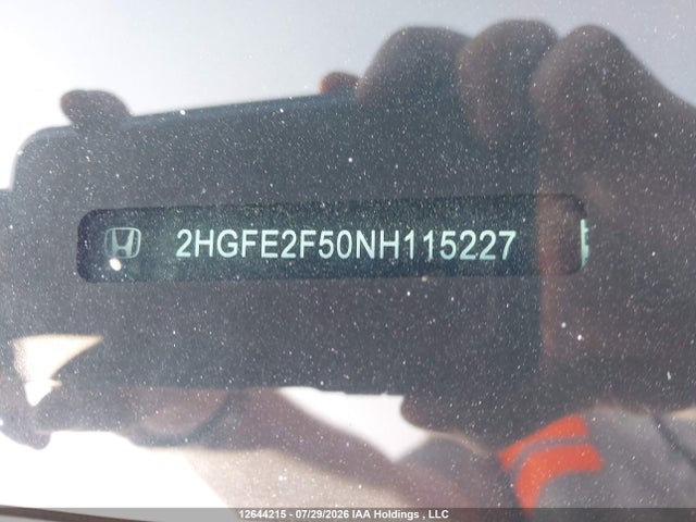 2HGFE2F50NH115227 Honda Civic Sport