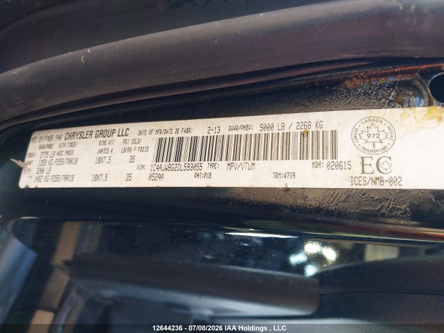 Aukcja sprzedaży 2013 Jeep Wrangler Sahara, vin: 1C4AJWBG2DL593055, numer aukcji: 12644236