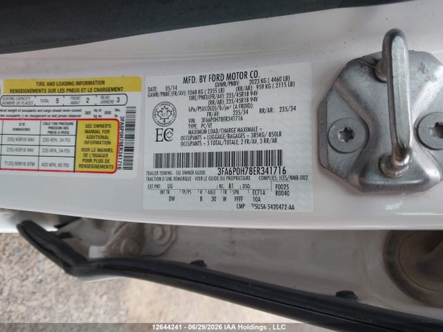 Ford FUSION SE 2014 3FA6P0H78ER341716 Image 9