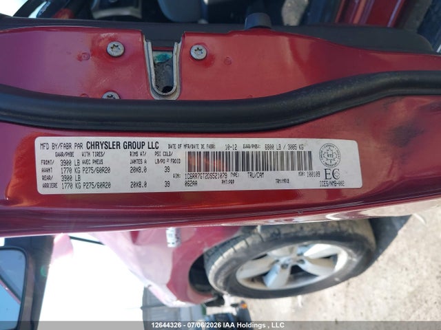 Продаж на аукціоні авто 2013 Ram 1500 Slt, vin: 1C6RR7GT2DS521079, номер лоту: 12644326