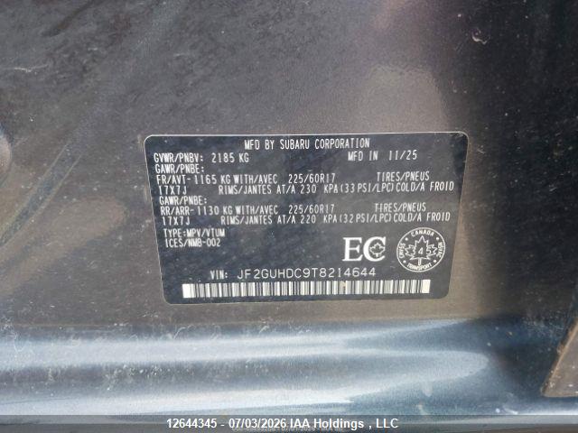 Subaru Crosstrek Touring 2026 JF2GUHDC9T8214644 Image 10