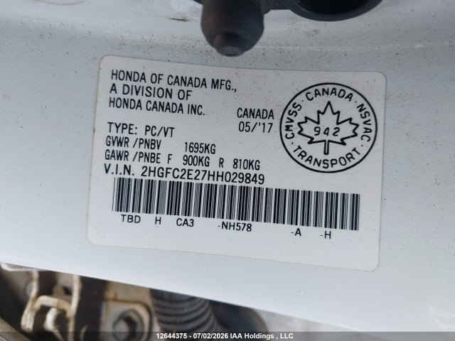 Honda Civic Dx 2017 2HGFC2E27HH029849 Image 18