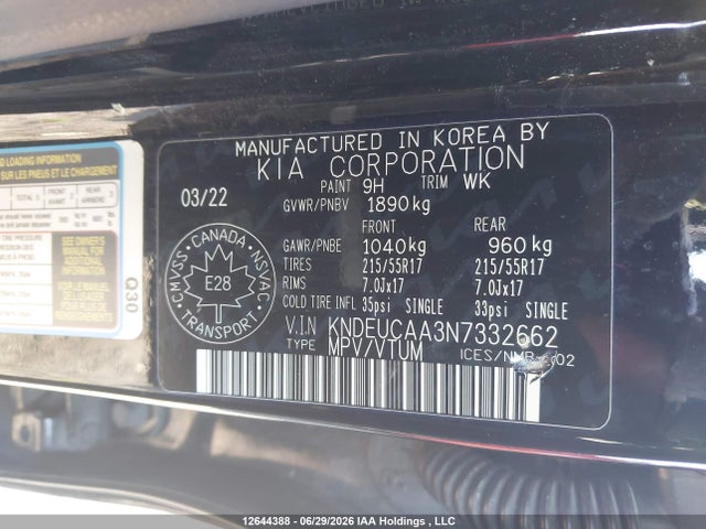 KIA SELTOS EX 2022 KNDEUCAA3N7332662 Image 9