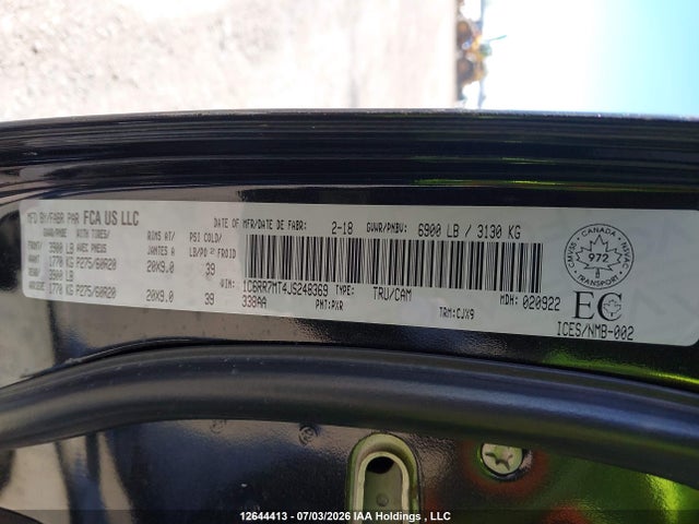 RAM 1500 Sport 2018 1C6RR7MT4JS248369 Image 9