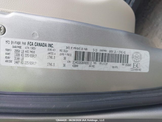 Dodge Grand Caravan Se 2019 2C4RDGBG8KR699112 Image 19