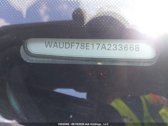 Продаж на аукціоні авто 2007 Audi A4 2.0t, vin: WAUDF78E17A233668, номер лоту: 12638365
