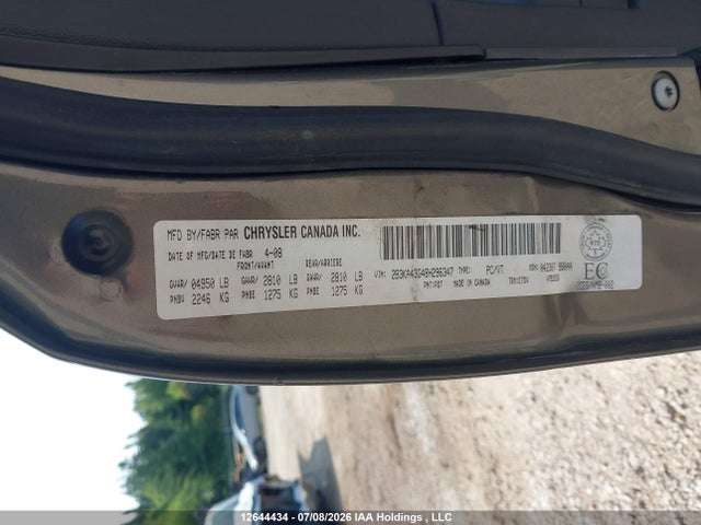 12644434 :رقم المزاد ، 2B3KA43G48H296347 vin ، 2008 Dodge Charger مزاد بيع