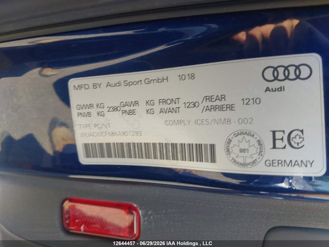 Audi Rs 5 2.9 2019 WUACWCF58KA901293 Image 19