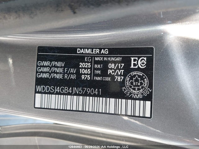 2018 Mercedes-benz Cla 250 4matic მანქანა იყიდება აუქციონზე, vin: WDDSJ4GB4JN579041, აუქციონის ნომერი: 12644463
